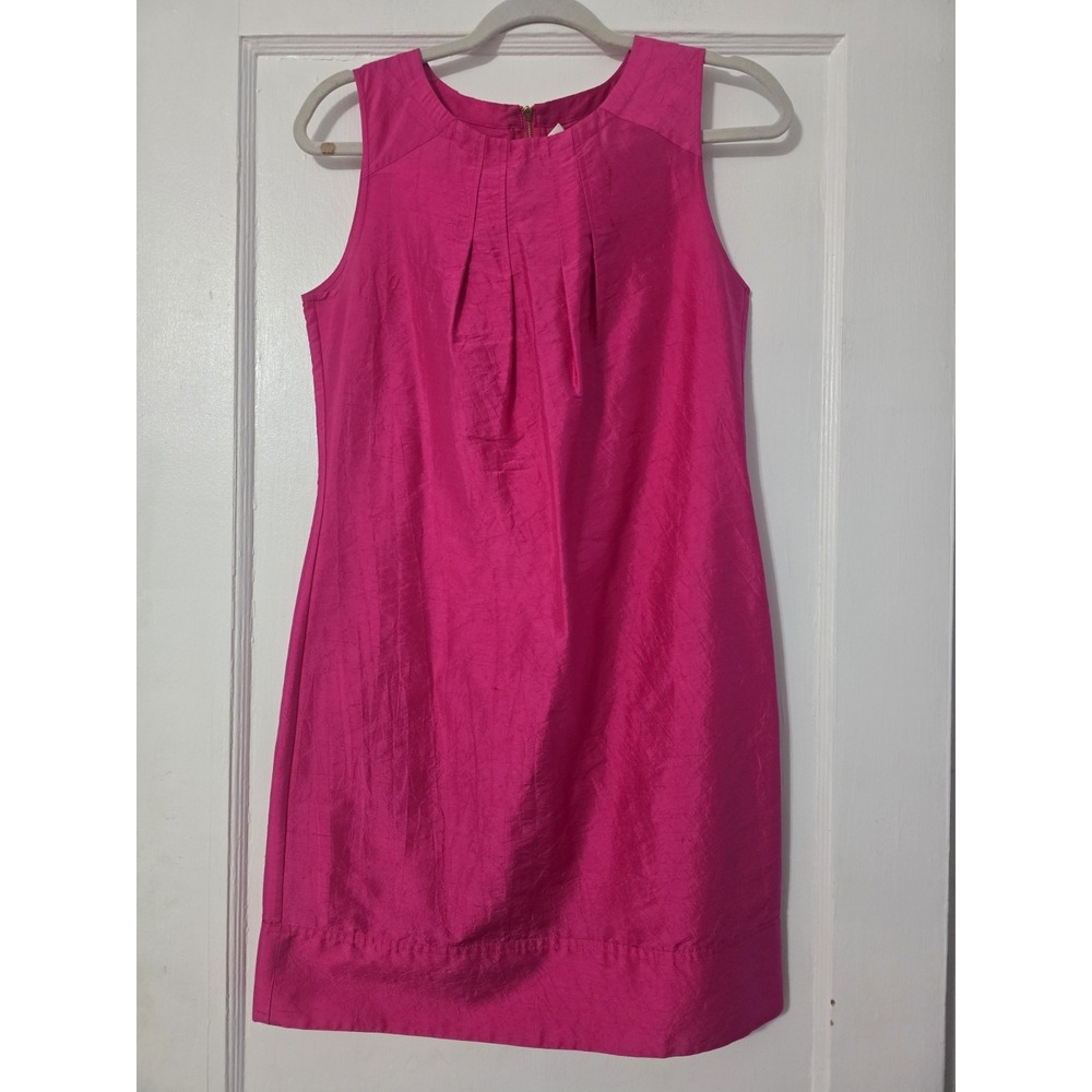 Vineyard Vines Women's 100% Crepe Silk Hot Pink Dress Size XS